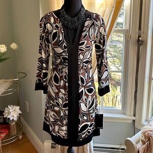 Analili V-neck Abstract Print Jersey Dress